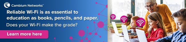 Students using high-speed school WiFi powered by Cambium Networks